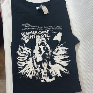 Black Summer Camp Nightmare xl men’s graphic T-Shirt